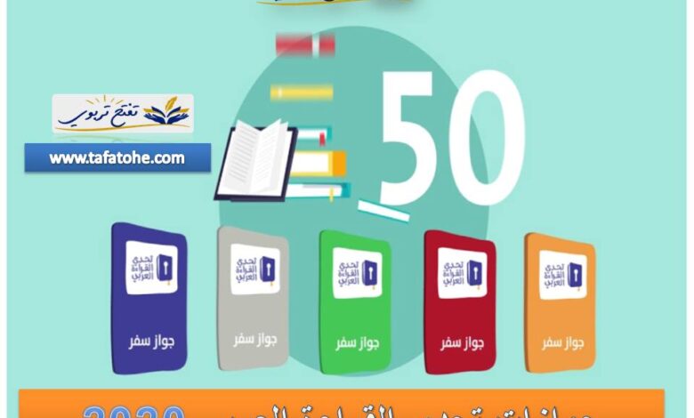 جوازات تحدي القراءة العربي 2020 ومعايير الكتب