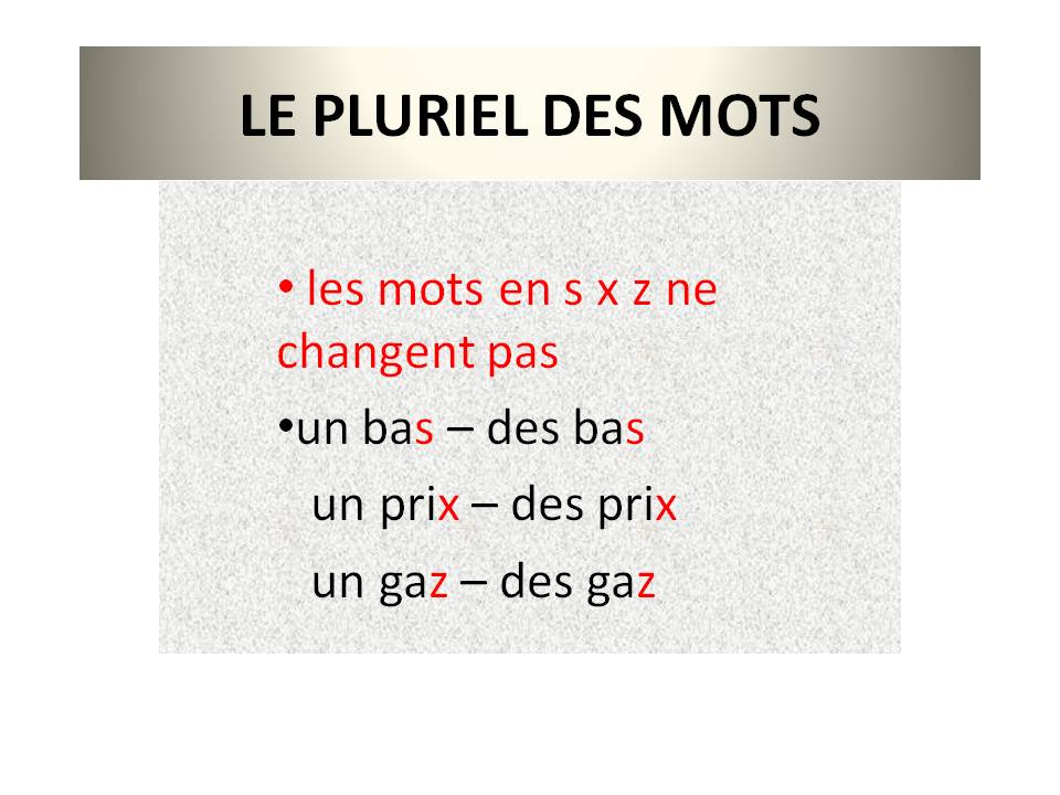 قواعد الجمع في اللغة الفرنسية مع الحالات الخاصة